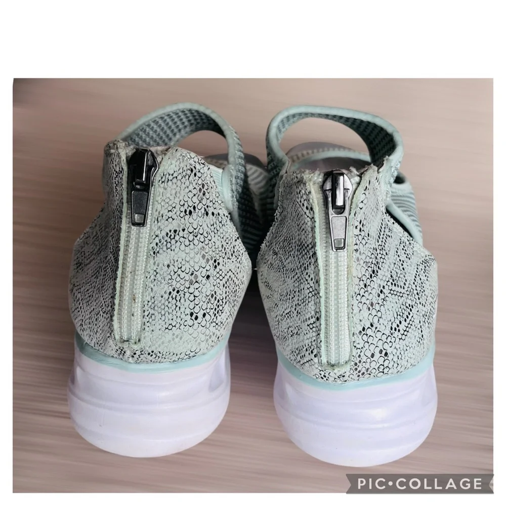 JBU by Jambu Margot Sport Wedge Sandals Sage Size 8.5 New + Tote
